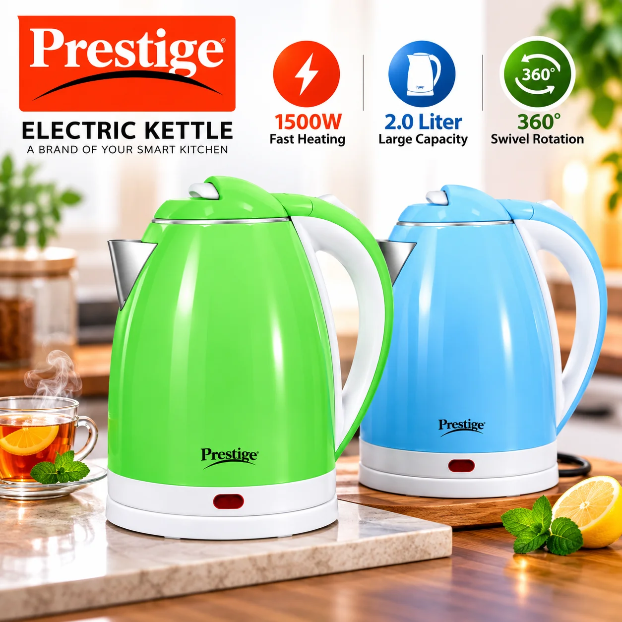 2L 1500W Prestige Electric Kettle - View 2